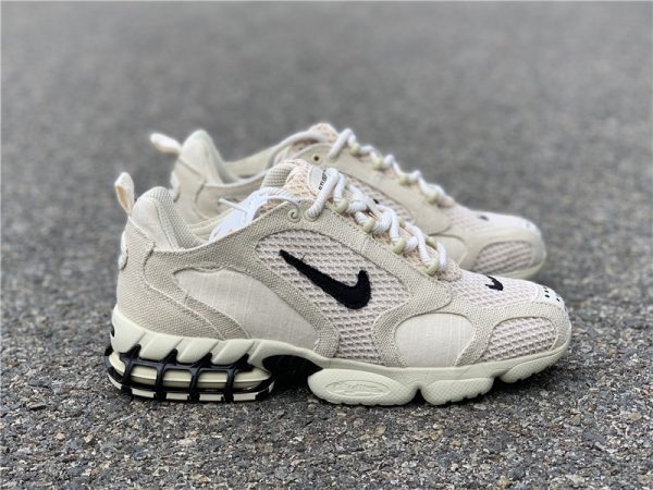 2020 Release Stussy x Nike Air Zoom Spiridon Caged 2 Stussy Fossil