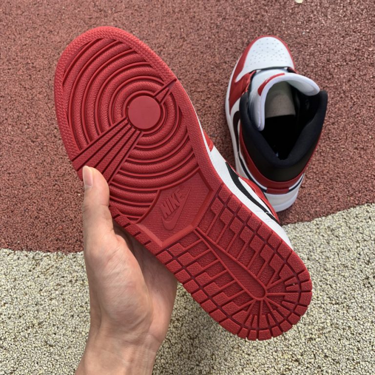 Buy Air Jordan 1 Mid White/Red-Black Basketball Shoes 554724-173