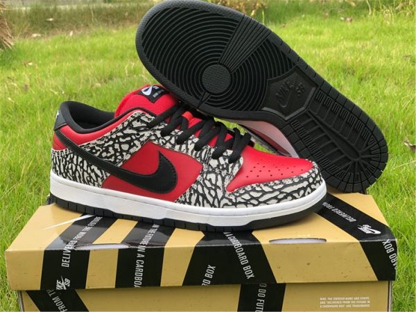 Supreme x Nike SB Dunk Low Red Cement Cheap UK Online 313170-600