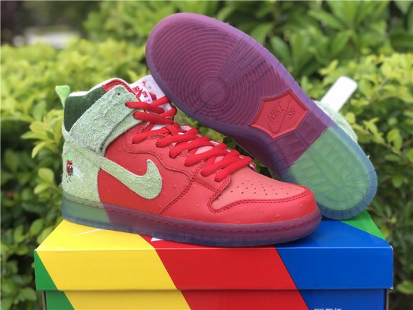 Nike SB Dunk High Strawberry Cough UK For Cheap CW7093-600