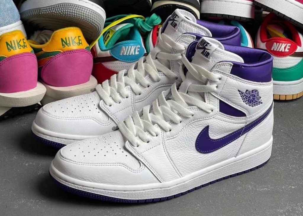 The white Air Jordan 1 WMNS Court Purple will be released on June 3