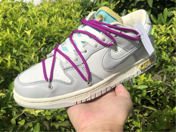Off-White x Nike Dunk Low Beige Grey UK For Sale DM1602-100