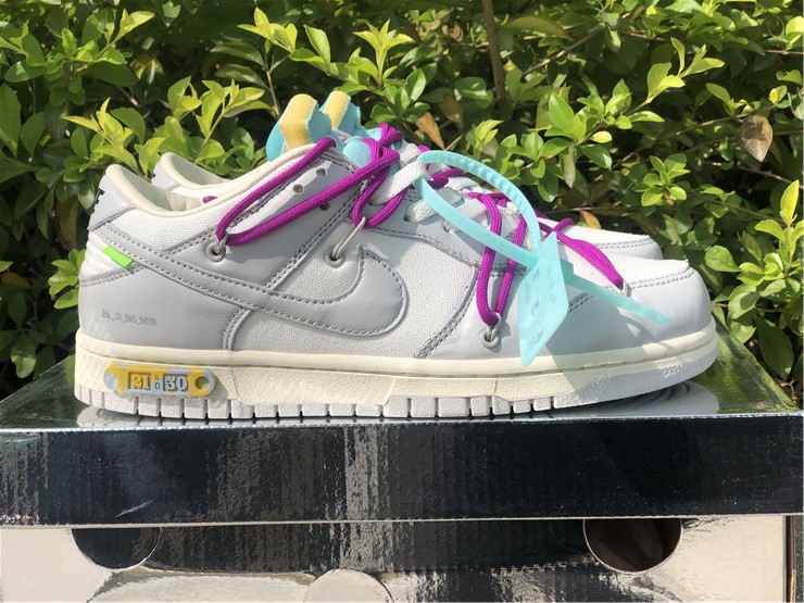 Off-White x Nike Dunk Low Beige Grey UK For Sale DM1602-100