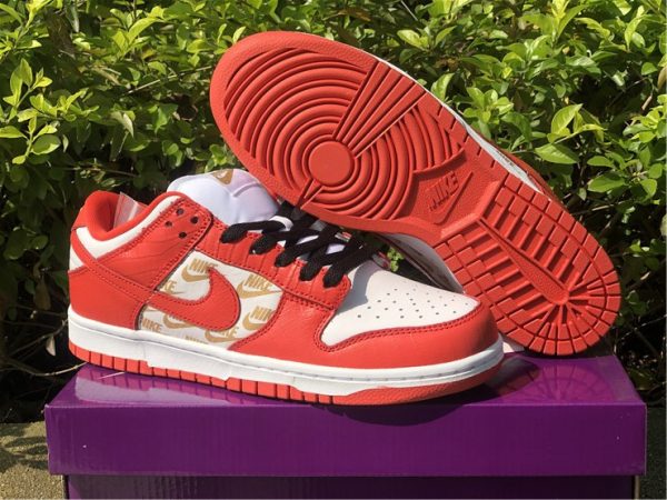 Supreme x Nike SB Dunk Low White Red To Buy DH3228-161