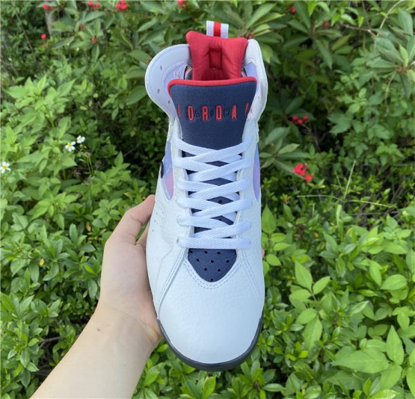 2021 Air Jordan 7 PSG White Sport Shoes Release Date CZ0789-105-3