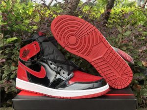 2021 Fashion Shoes Air home Jordan 1 Retro High OG Bred Patent For Sale