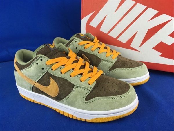 2021 Latest Nike Dunk Low Dusty Olive Pro Gold DH5360-300-1