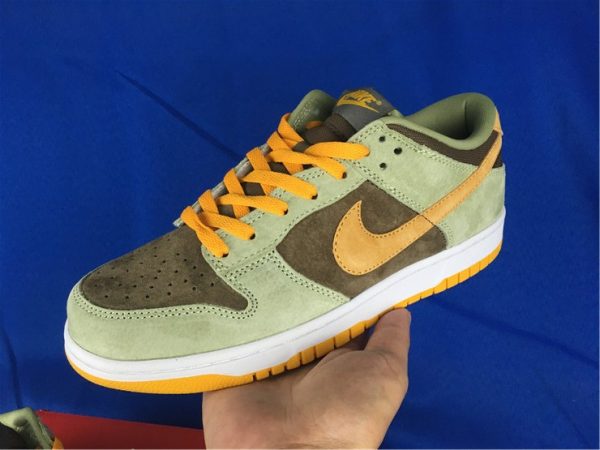 2021 Latest Nike Dunk Low Dusty Olive Pro Gold DH5360-300-4