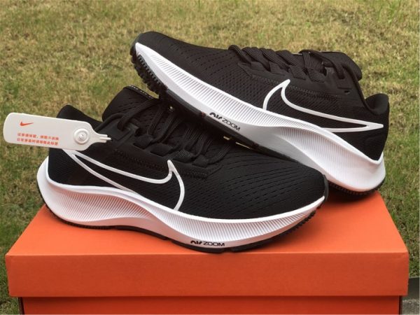 Nike Air Zoom Pegasus 38 Black White Running Shoes CW7356-002-5