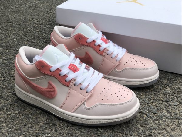 Air Jordan 1 Low SE Pink White Basketball Shoes For Sale-1