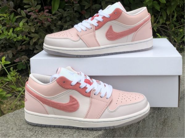 Air Jordan 1 Low SE Pink White Basketball Shoes For Sale-2