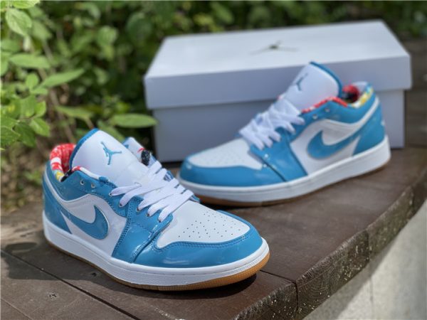 New Release Air Jordan 1 Low Light Teal Patent Leather DC6991-400-1
