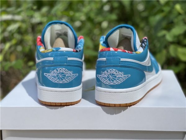 New Release Air Jordan 1 Low Light Teal Patent Leather DC6991-400-3