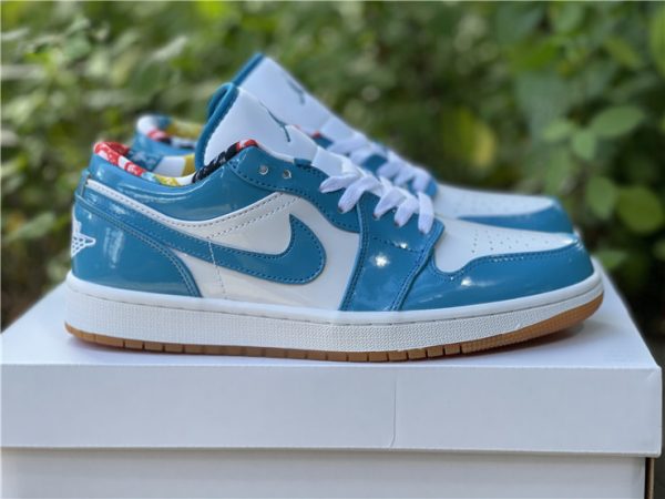 New Release Air Jordan 1 Low Light Teal Patent Leather DC6991-400-5