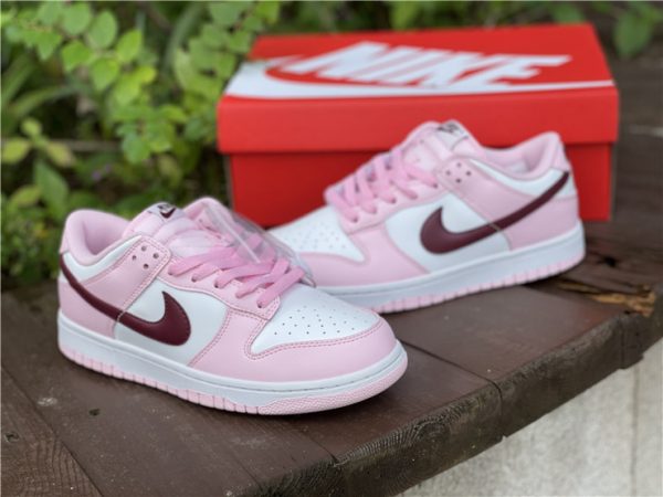 Nike Dunk Low GS Valentine's Day Pink Red White CW1590-601-1