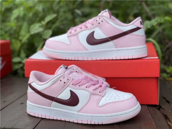 Nike Dunk Low GS Valentine's Day Pink Red White CW1590-601-3