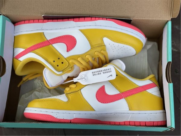Nike Dunk Low Samba White/Yellow-Pink In Box