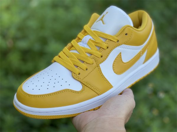 Air Jordan 1 Low Pollen White Yellow On Sale 553558-171 In Hand