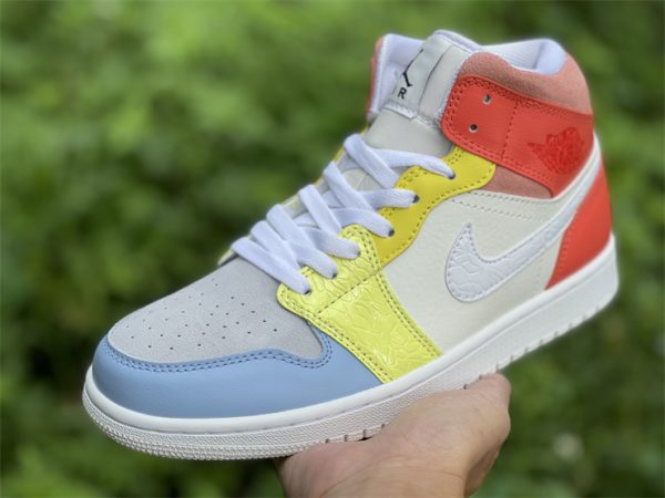 Air Jordan 1 Mid To My First Coach Sneakers For Sale DJ6908-100 In Hand