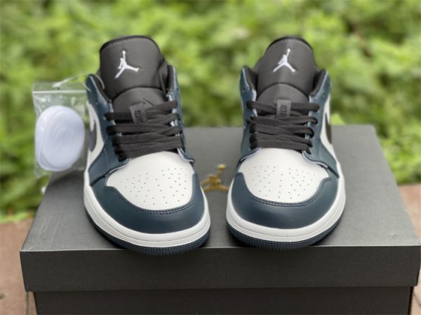 New Air Jordan 1 Low Dark Teal Basketball Shoes 553558-411-5