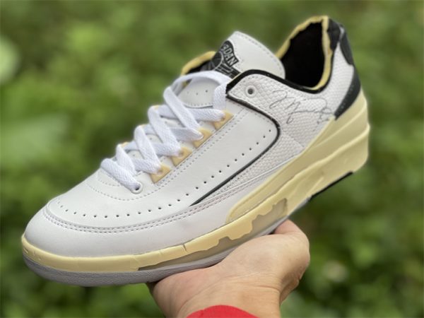 Men Shoes Air Jordan 2 Low White/Sail-Red-Grey DJ4375-106 In Hand