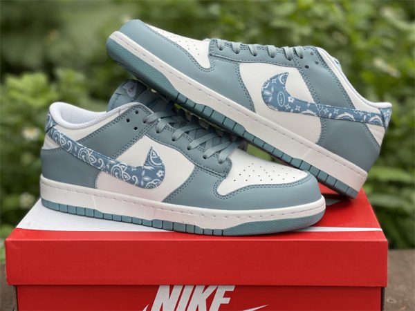 2022 New Nike Dunk Low Blue Paisley DH4401-101-3