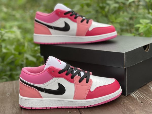 Air Jordan 1 Low GS White Pinksicle Pink and Red 553560-162-1