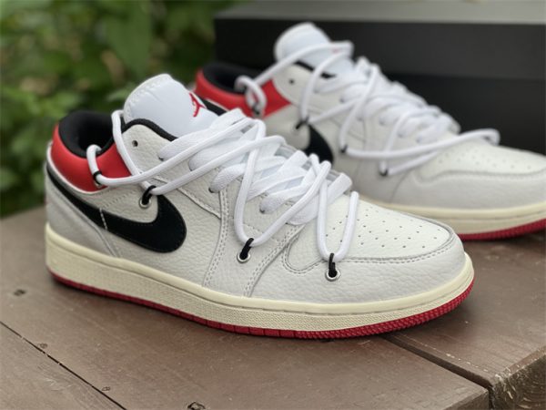 Air Jordan 1 Low White Gym Red For Sale 553560-122-1