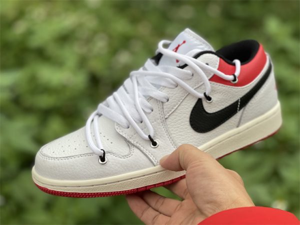 Air Jordan 1 Low White Gym Red For Sale 553560-122 In Hand
