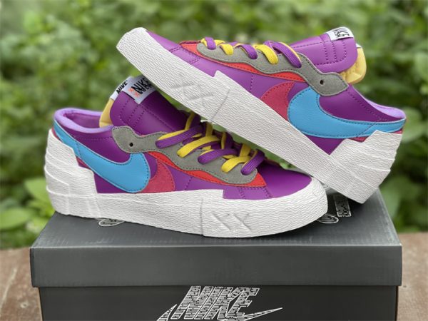 KAWS x sacai x Nike Blazer Low Purple Dusk Men Shoes DM7901-500-3