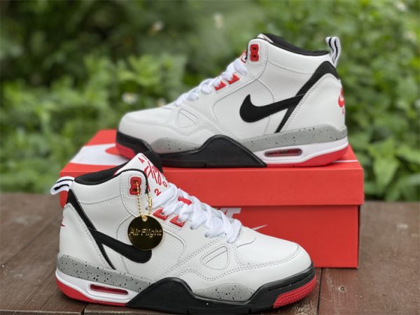 Nike Air Flight 13 Mid White Black Red For Sale 579961-108-2
