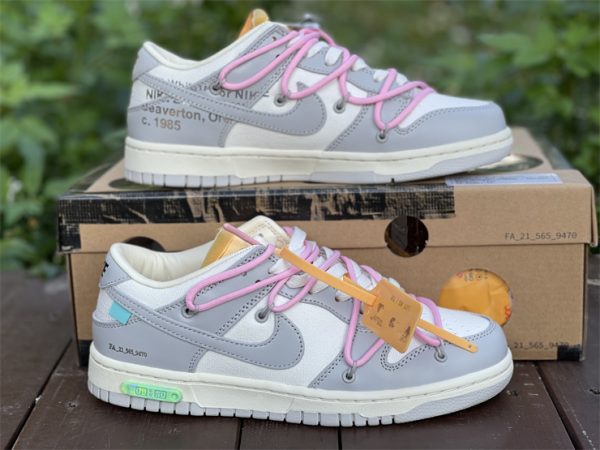 Off-White x Nike Dunk Low 21 of 50 Sneakers UK Sale DM1602-100-2