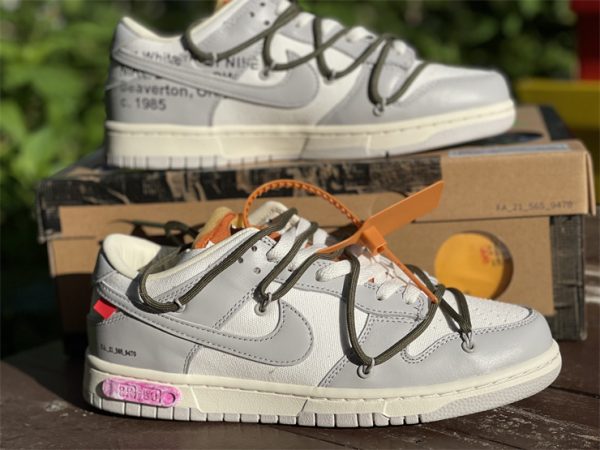 Off-White x Nike Dunk Low Lot 22 of 50 Shoes For Sale DM1602-124-1