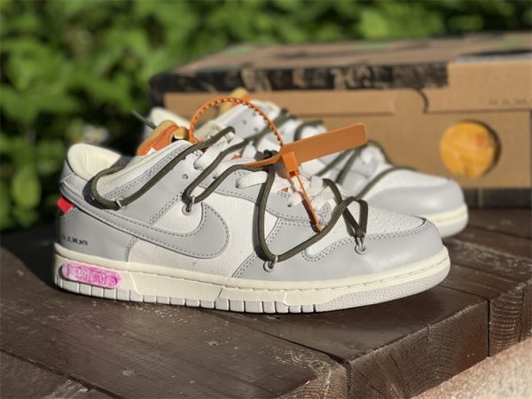 Off-White x Nike Dunk Low Lot 22 of 50 Shoes For Sale DM1602-124-2