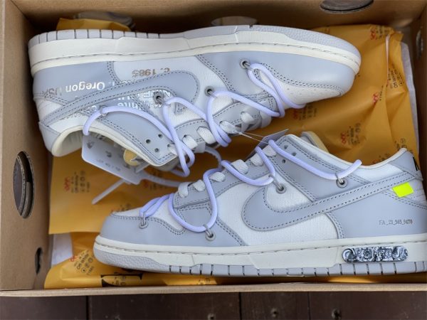 Off-White x Nike Dunk Low Lot 49 of 50 UK Online Sale DM1602-123 In Box