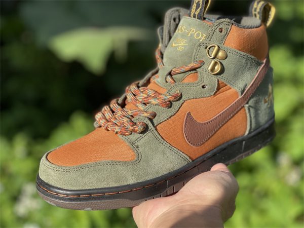 Pass~Port x Nike SB Dunk High Workboot UK For Sale DO6119-300 In Hand