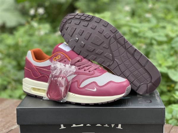 Patta x Nike Air Max 1 Rush Maroon New Releases DO9549-001