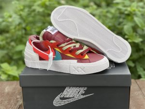 sacai x Nike Blazer Low Team Red UK Shoes Online Sale DM7901-600