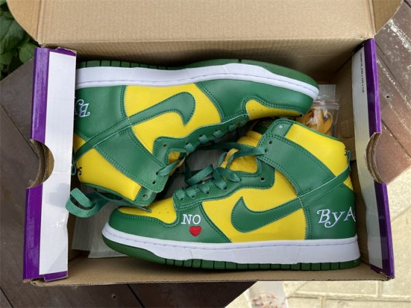 Supreme x Nike SB Dunk High By Any Means Brazil Sale DN3741-700 In Box