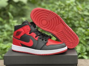 2022 Brand New Air home Jordan 1 Mid Banned Basketball Shoes 554724-074