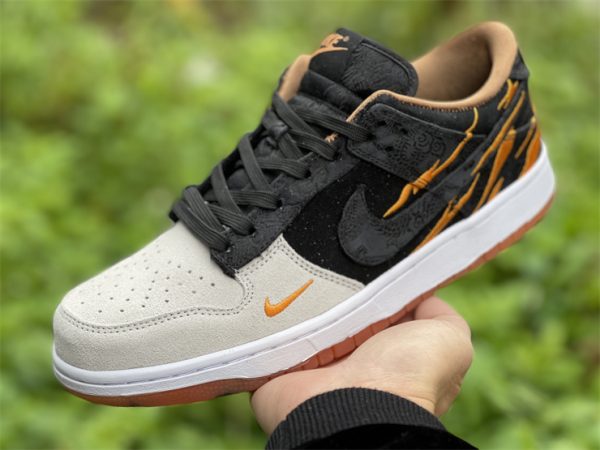 2022 Nike Dunk Low Year of the Tiger UK DQ5351-001 In Hand