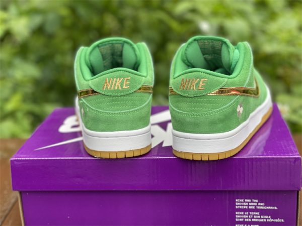 Nike SB Dunk Low St. Patricks Day Green Gold-White BQ6817-303 heel