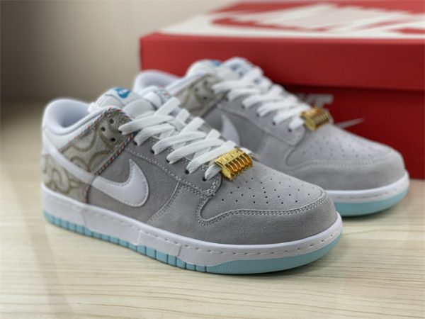 2022 Nike Dunk Low White Barber Shop On Sale DH7614-500-1