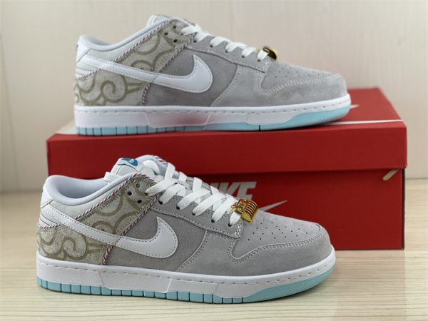 2022 Nike Dunk Low White Barber Shop On Sale DH7614-500-2