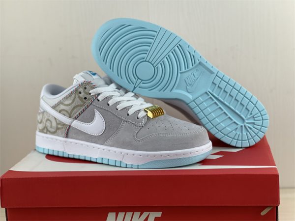 2022 Nike Dunk Low White Barber Shop On Sale DH7614-500