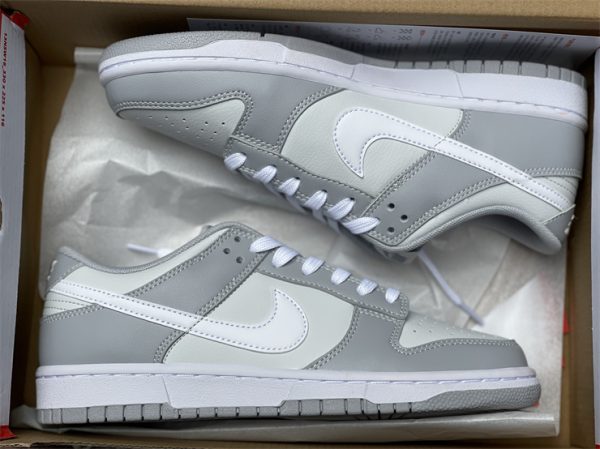 2022 Releases Nike Dunk Low Retro Grey White Shoes DJ6188-001 in box